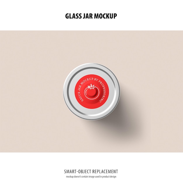 Glass jar mockup