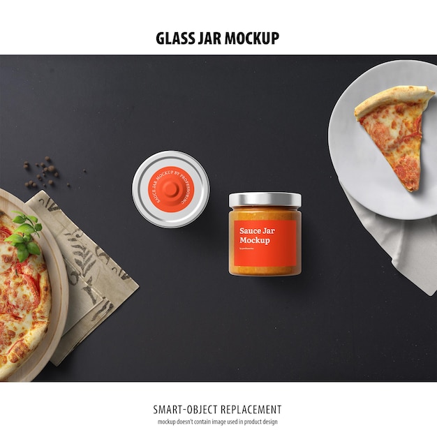 Glass jar mockup