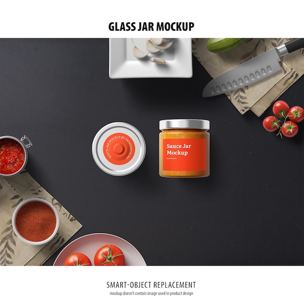 PSD glass jar mockup