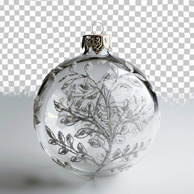 PSD a glass ornament that has a tree on it