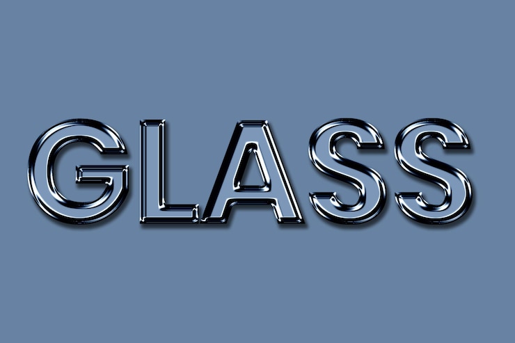 PSD glass style text effect text effect
