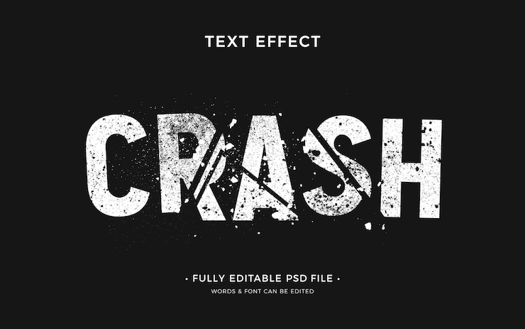 PSD glasscherben-texteffekt