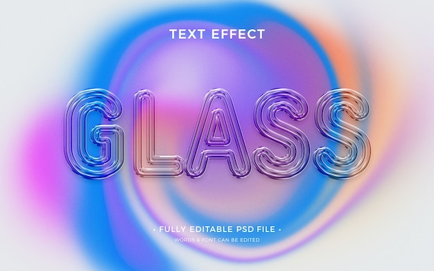 PSD glastext-effekt