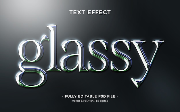 Glastext-Effekt