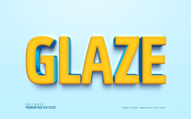 Glaze editierbarer Texteffekt in Premium-Qualität