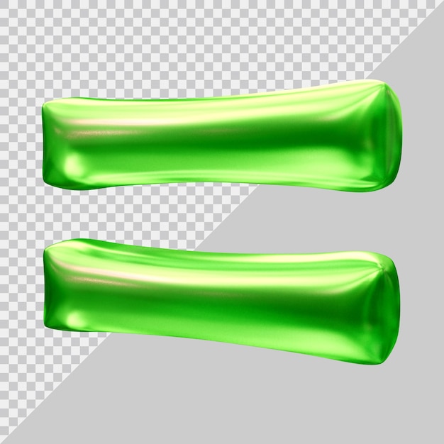 Gleichheitszeichen in 3D-Rendering