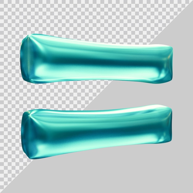 Gleichheitszeichen in 3D-Rendering