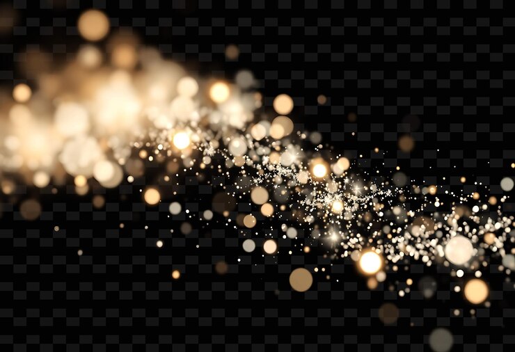 PSD glimmering graviton motes sparkling flecks di soft silver e pale gol png sparking light textured