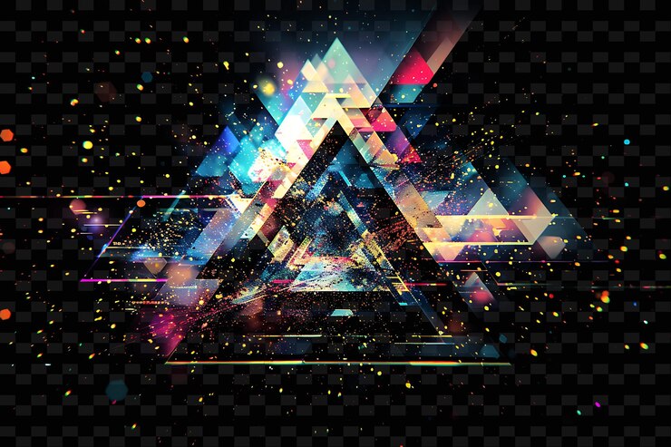 PSD glitch de aberración cromática png con ruido colorido y fondo de textura de ilustración d estática