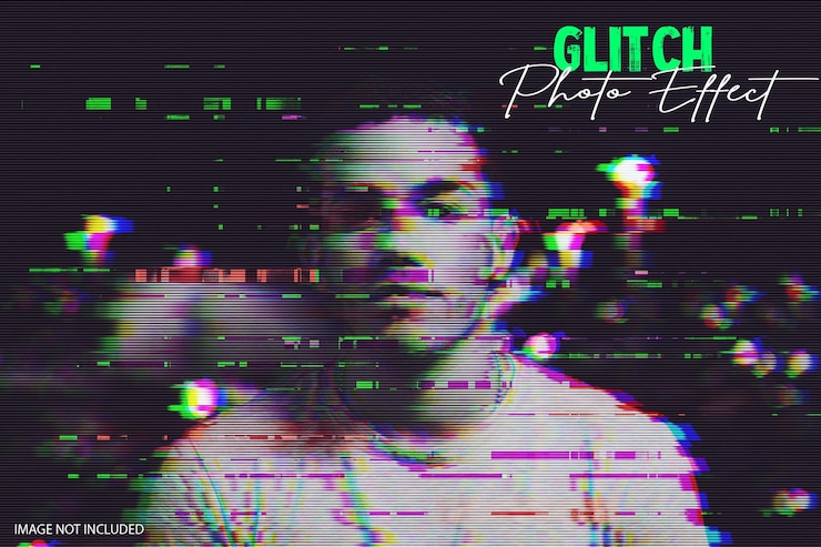 PSD glitch efecto fotográfico