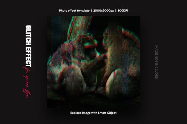 Glitch-Effekt für quadratische Flyer
