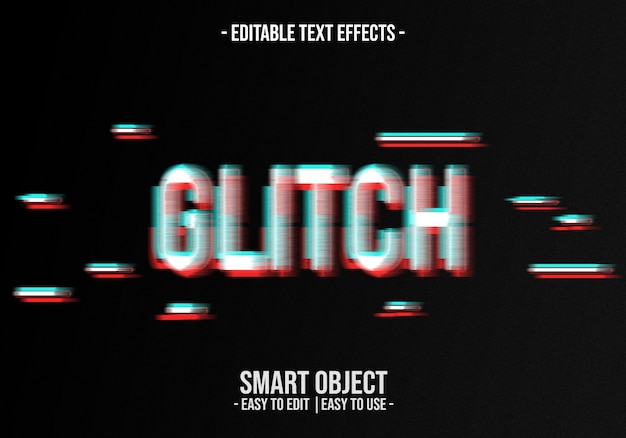 PSD glitch-text-effekt