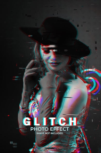 Glitch vhs Fotoeffektmodell