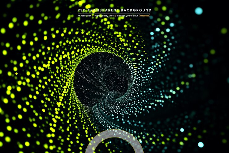 PSD glitter luminosi su uno sfondo trasparente
