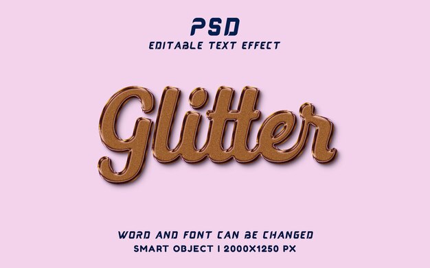 GLITTER PSD 3D-TEXT-Effekt-Stil