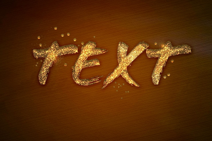 PSD glitter texture text effect