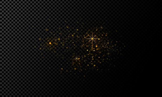 Glitterstaubüberlagerung abstrakter Hintergrund glänzendes hellgoldenes Glitter Bokeh hellgoldenes Partikelstaub