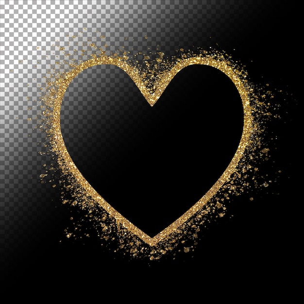 Glitzergoldrahmen und abstrakte Dekoration