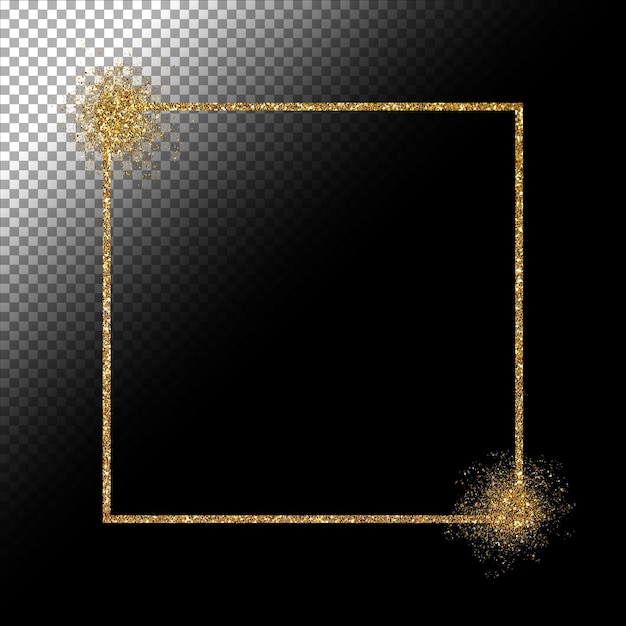 Glitzergoldrahmen und abstrakte Dekoration