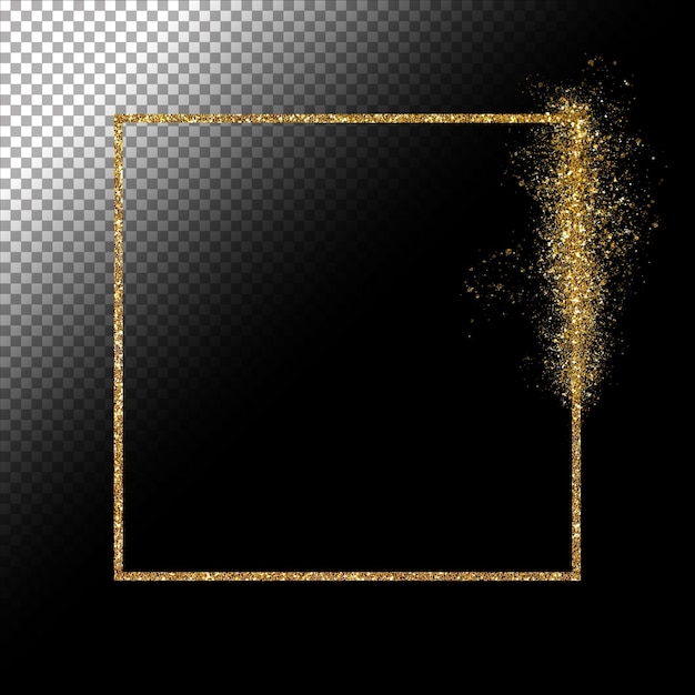 Glitzergoldrahmen und abstrakte Dekoration