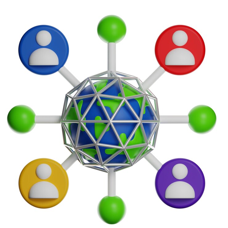 PSD global network connectivity icon
