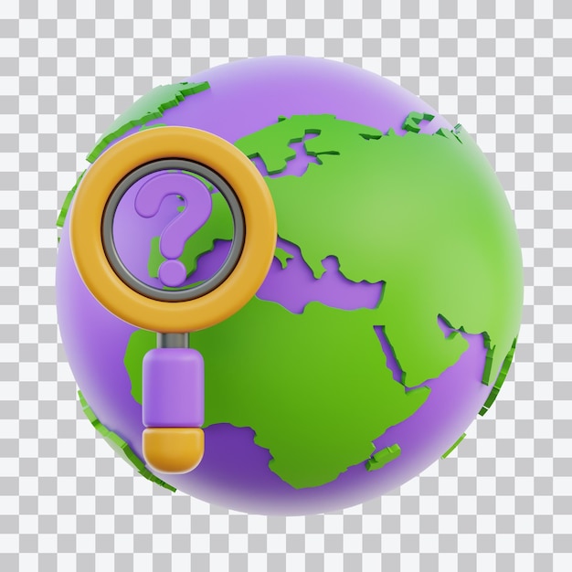 Globale Erhebung in 3D-Illustration