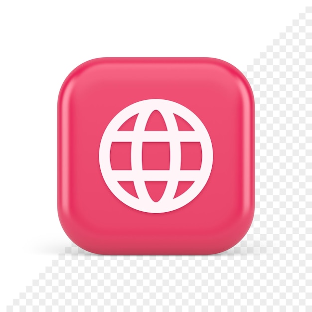 Globale internetverbindung gps planet button netzwerk web business kommunikation 3d-symbol