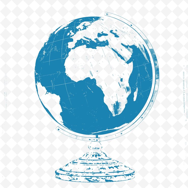 PSD un globe avec un globe dessus et un globe en haut