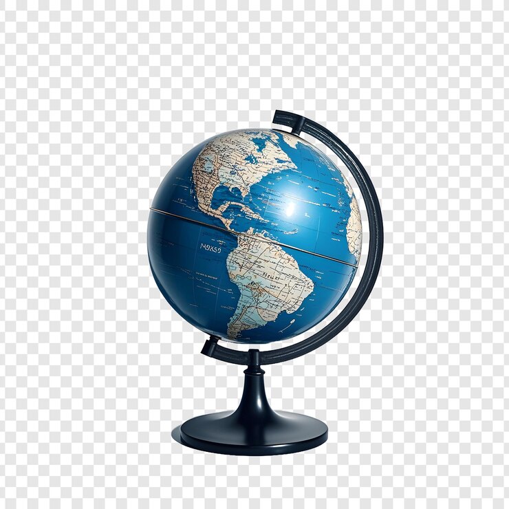 Globe isolated on transparent background