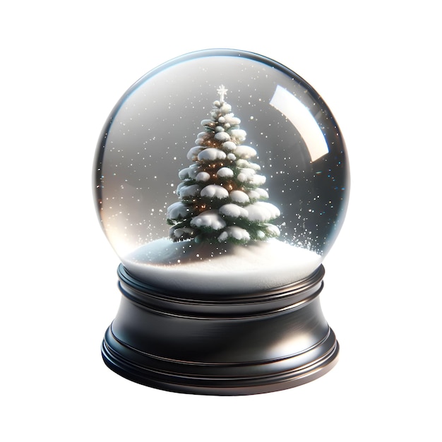 PSD le globe de neige de noël