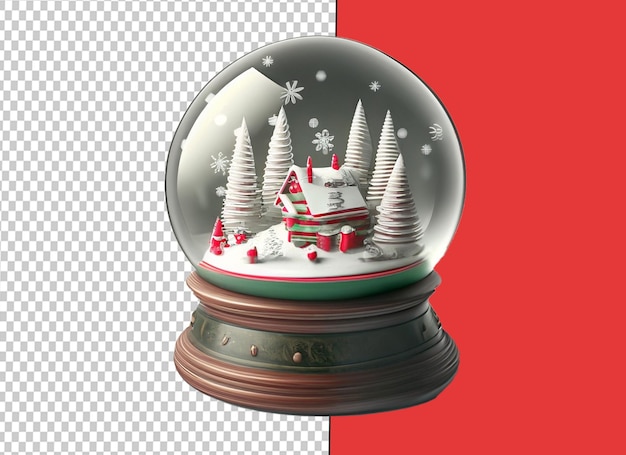 PSD globe de noël blanc