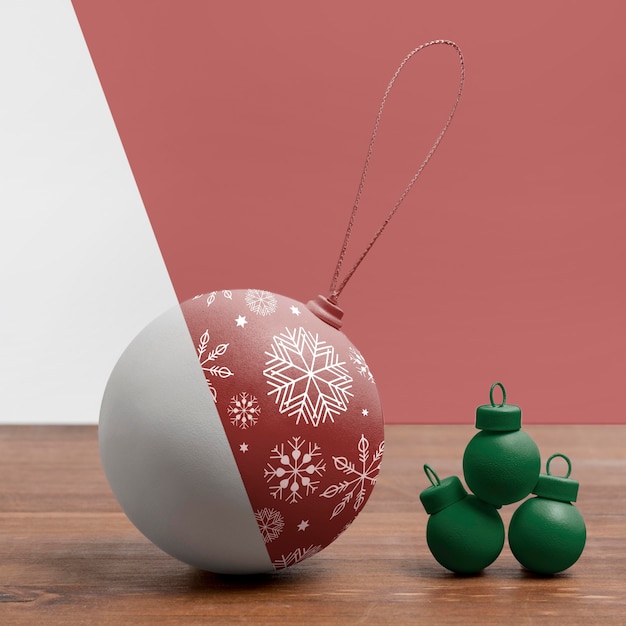 Globe De Noël Avec Des Dessins De Flocons De Neige