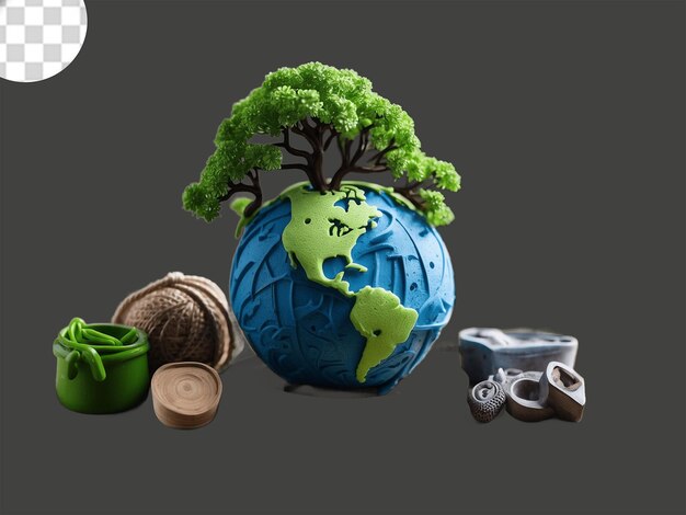 Globe De Terre Imprimé En 3d Avec Recycla