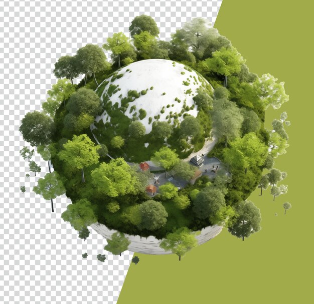 PSD globe de la terre rendu avec des thèmes de l'environnement