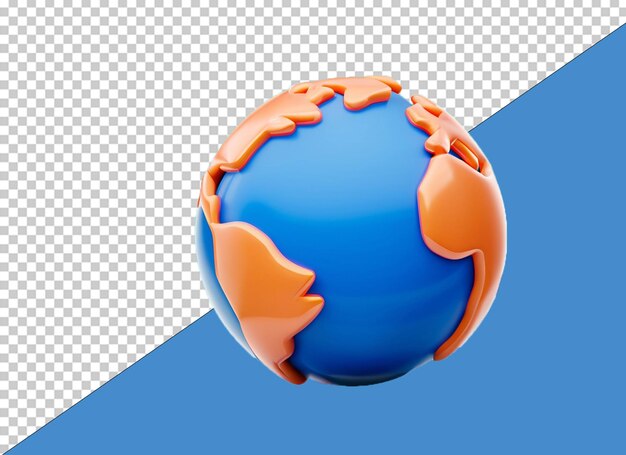 PSD globo 3d em png