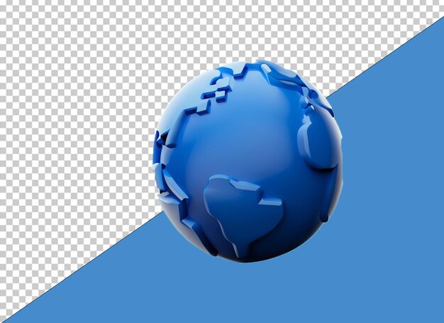 PSD globo 3d em png