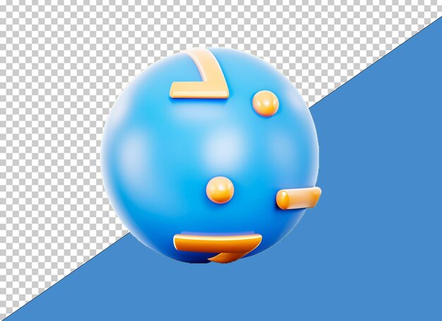 PSD globo 3d em png