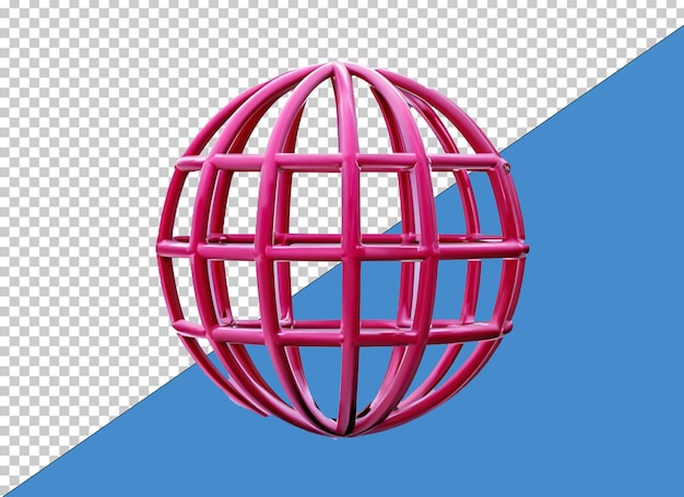 PSD globo 3d en formato png