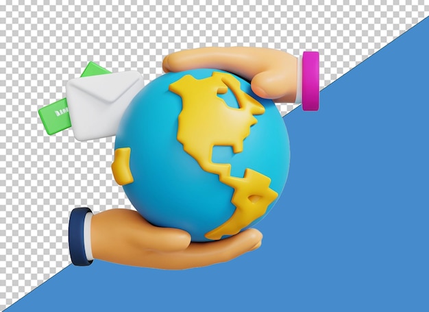 PSD globo 3d en formato png