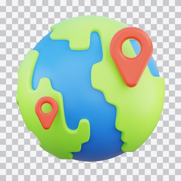 globo, 3d, ilustración