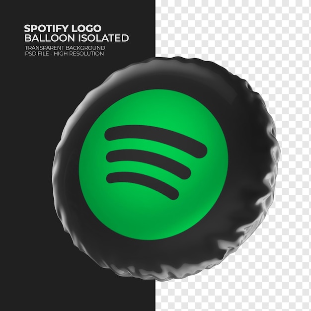 PSD globo 3d del logotipo de spotify