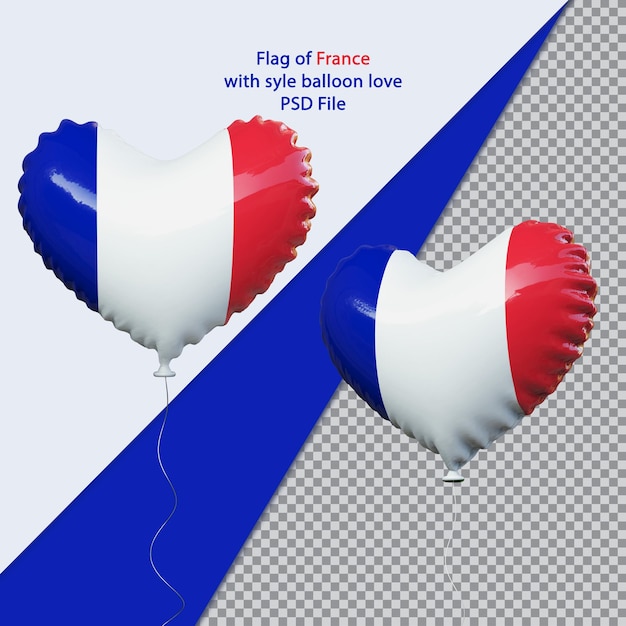 Globo amor bandera nacional de francia realista