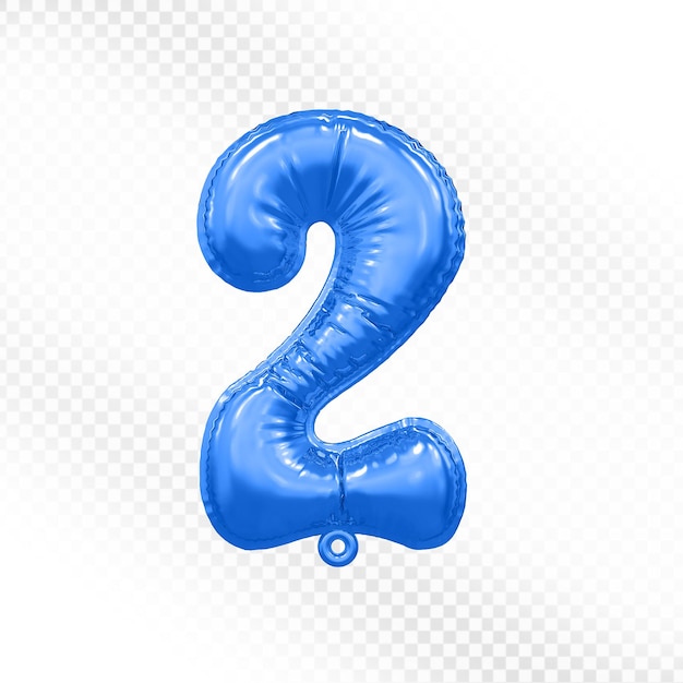 Globo azul número 2