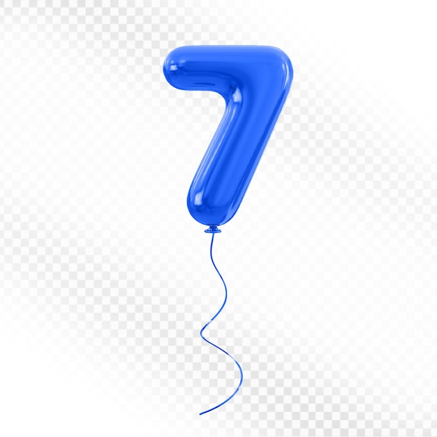 Globo Azul Número 7