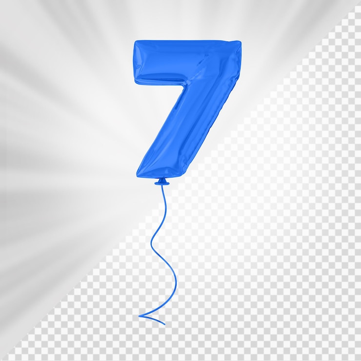 PSD globo azul número 7