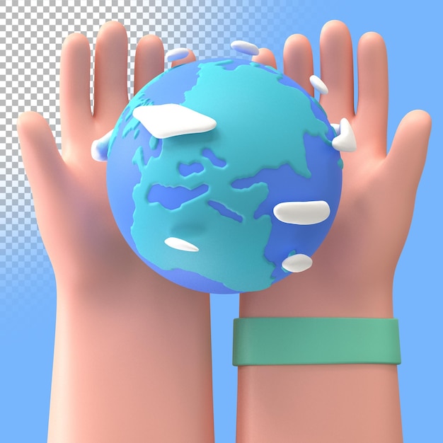 Globo da terra 3d. ilustração tridimensional render.