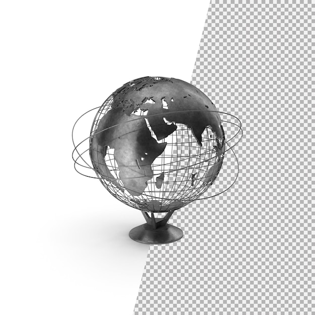 PSD globo da terra 3d png