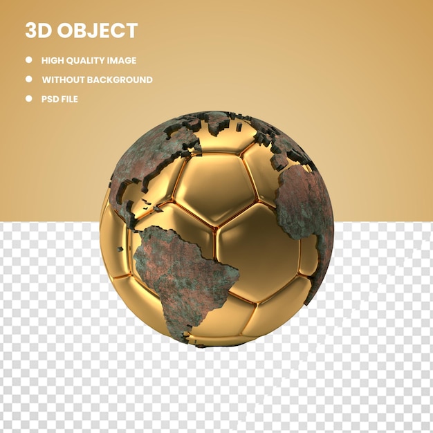 PSD globo de futebol 3d