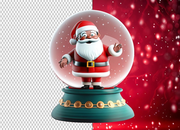 PSD globo de natal no papai noel próximo