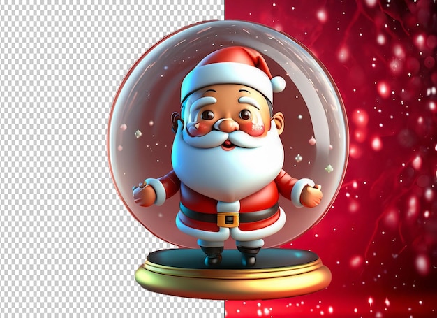 PSD globo de natal no papai noel próximo